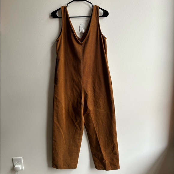 Merna Maita | Heavy Cotton Twill Jumpsuit - Caramel - Picture 5 of 7